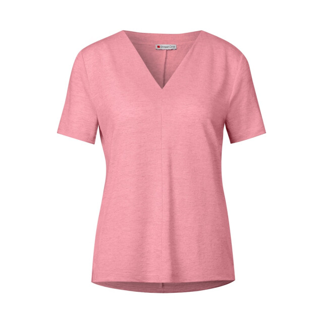Street One a323335 linen look v-neck shirt A323335 large