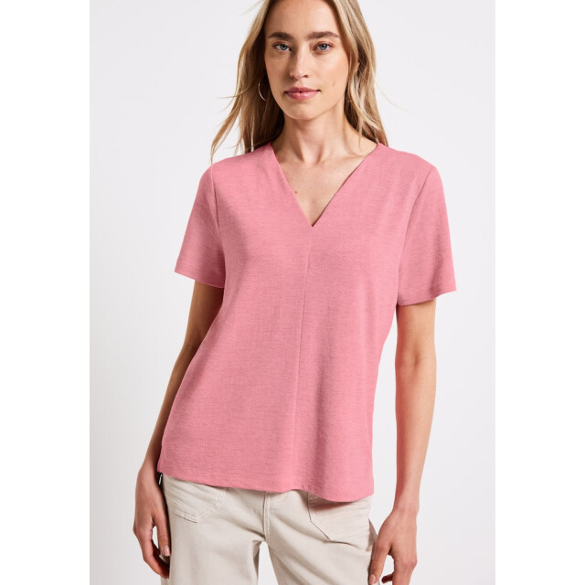 Street One a323335 linen look v-neck shirt A323335 large