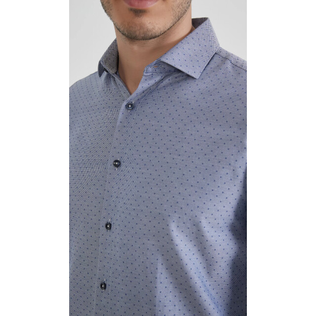 Yves Enzo heren italiaans overhemd strijkvrij print YE-6241-BL-1-1 large