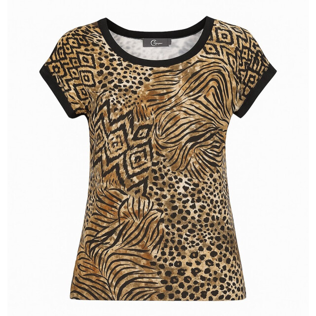Geisha T-shirt with rib jersey aop dessin 4339.79.0002 large