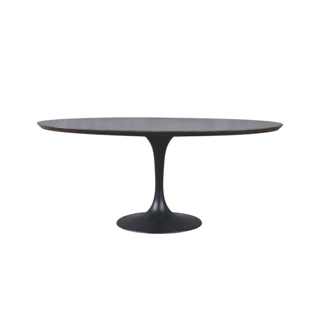 Signature Eettafel in eikenhout, metaal en blauwe steen l180 cm tulipe 2981082 large
