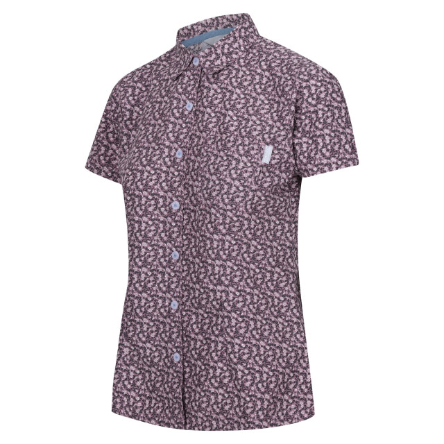Regatta Dames mindano viii overhemd met ditsy print en korte mouwen UTRG10110_heather large