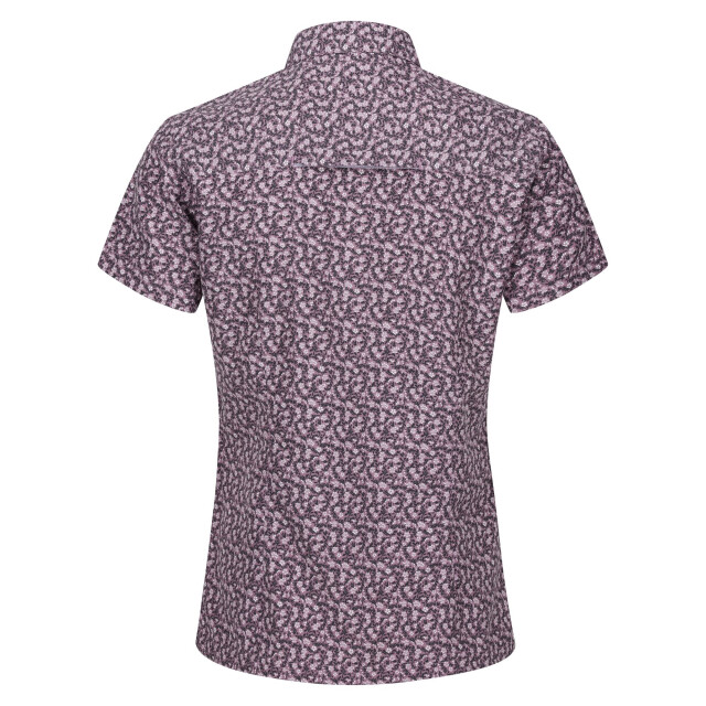 Regatta Dames mindano viii overhemd met ditsy print en korte mouwen UTRG10110_heather large