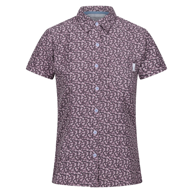 Regatta Dames mindano viii overhemd met ditsy print en korte mouwen UTRG10110_heather large