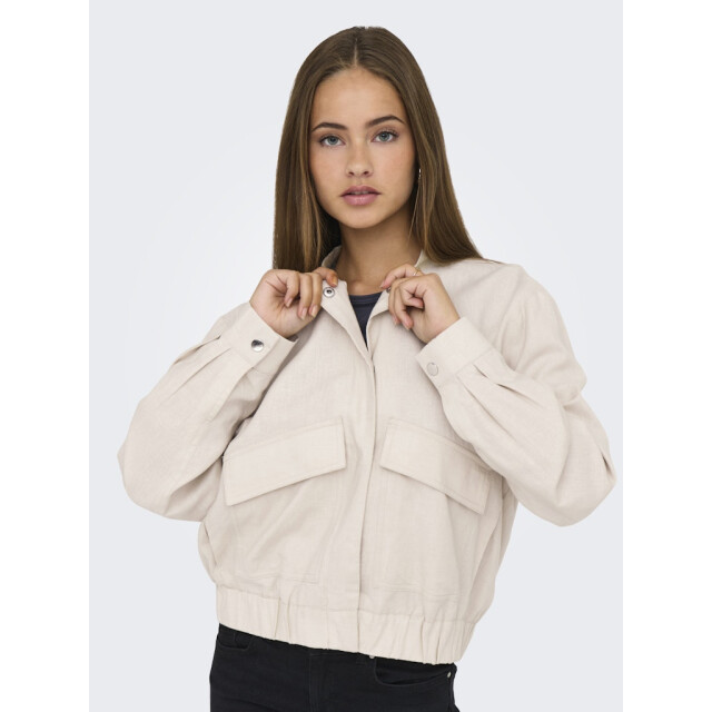 Jacqueline de Yong Jdykari linen mix short jacket zand 4279.04.0080 large