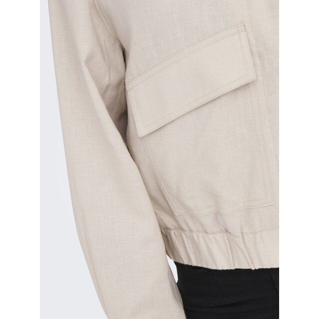 Jacqueline de Yong Jdykari linen mix short jacket zand 4279.04.0080 large