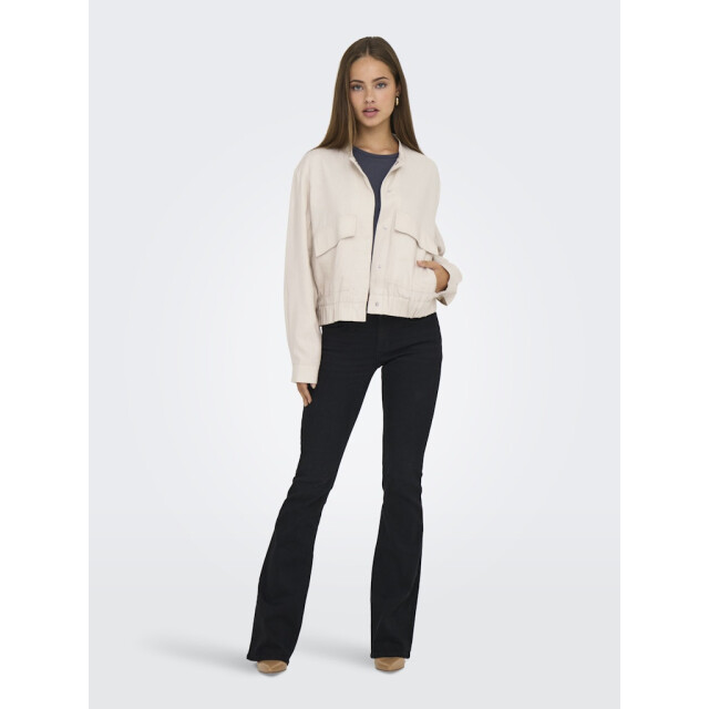 Jacqueline de Yong Jdykari linen mix short jacket zand 4279.04.0080 large