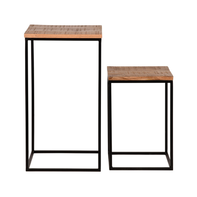 Label51 Bijzettafel vintage rough mangohout 3183369 large