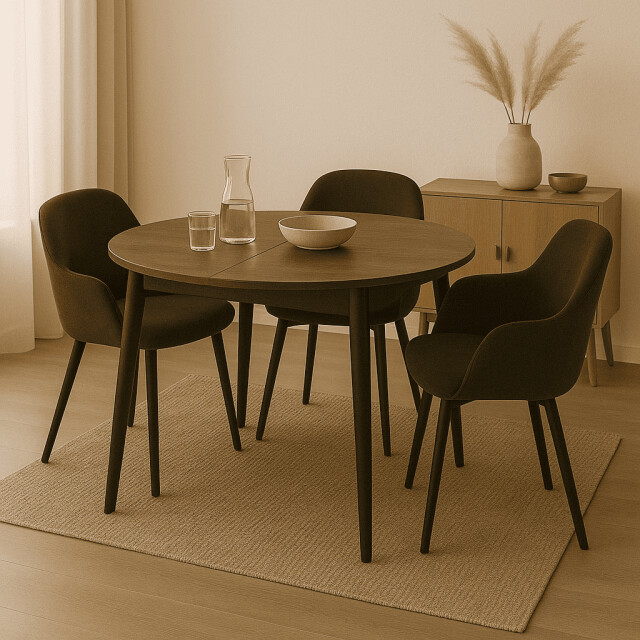 CaliCosy Uitschuifbare tafel van 100 tot 131 cm met massief houten poten vina 3061554 large