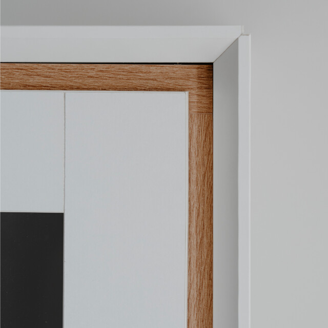CaliCosy Hoog dressoir met 2 glazen deuren, 2 lades en 6 legplanken binnenin, 90 cm 3202269 large