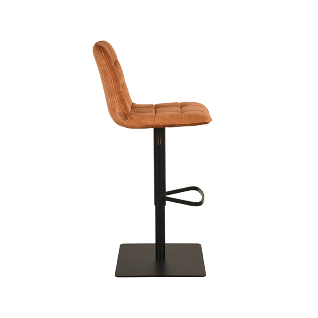 Label51 Barkruk juul oker velours 56x45x88 cm set van 2 3183651 large