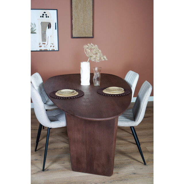 Home67 Eettafel rudo 180 x 110 cm espresso mangohout 3196015 large