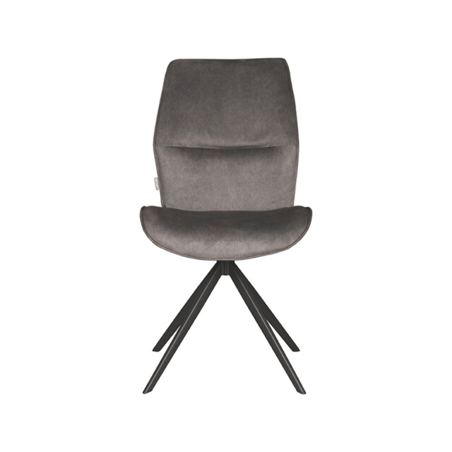 Label51 Eetkamerstoel comfy antraciet cosmo zwart onderstel 64 x 48cm - 3183650 large