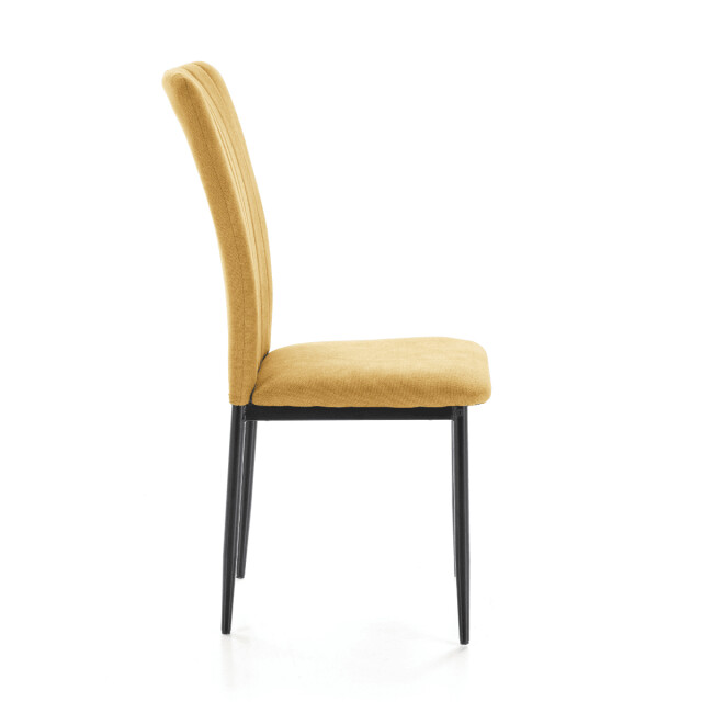 CaliCosy Set van 4 stoelen in stof met zwarte metalen poten l43 cm holly 3078801 large
