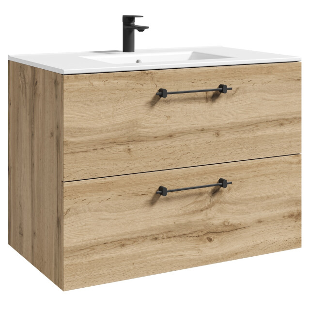 Badplaats Badkamermeubel muro 80 cm - badmeubel met wastafel 3206094 large