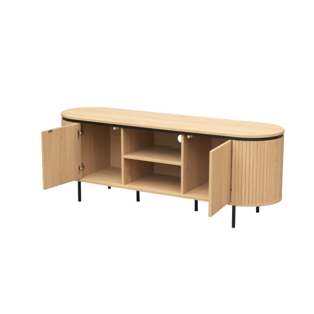 CaliCosy Tv-meubel met 2 deuren en zijkanten met groef l150 cm malaga 3205795 large