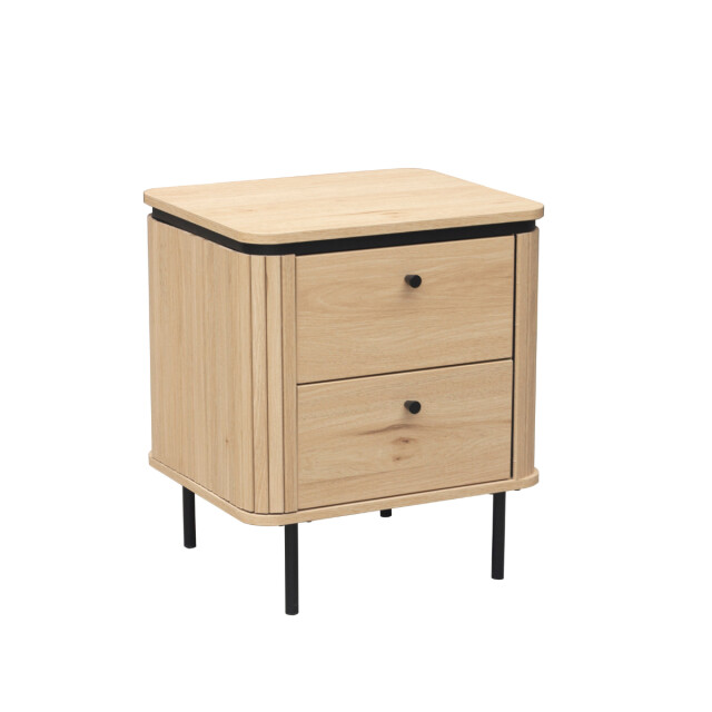 CaliCosy Nachtkastje met 2 lades en zijkanten met groef h55 cm malaga 3205799 large