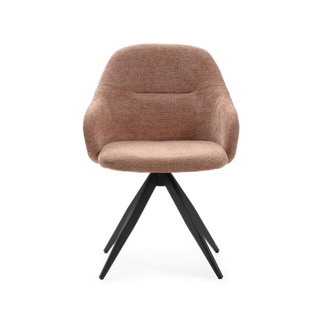 CaliCosy Set van 2 draaibare fauteuils in stof met zwarte metalen poten tamara 3078560 large