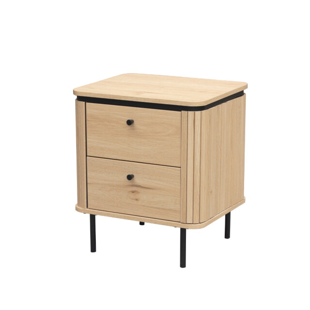 CaliCosy Nachtkastje met 2 lades en zijkanten met groef h55 cm malaga 3205799 large