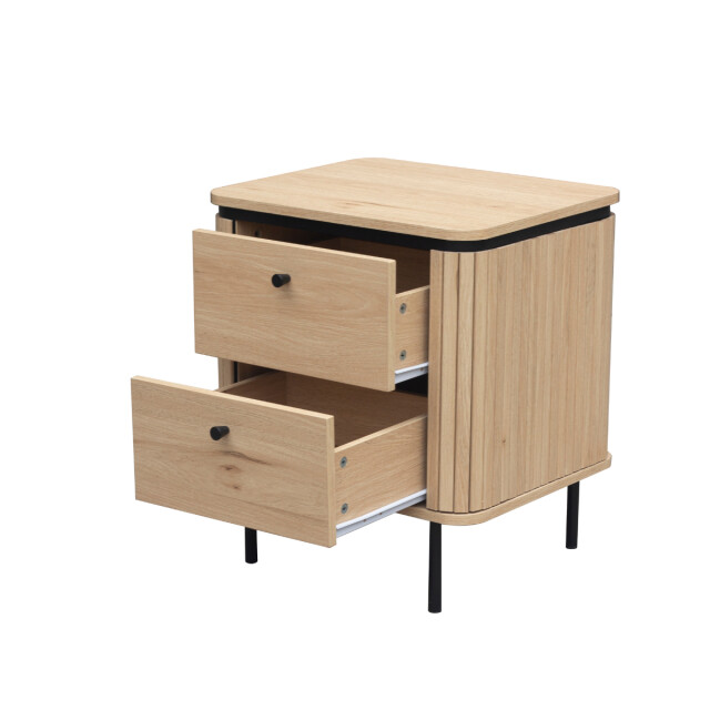 CaliCosy Nachtkastje met 2 lades en zijkanten met groef h55 cm malaga 3205799 large