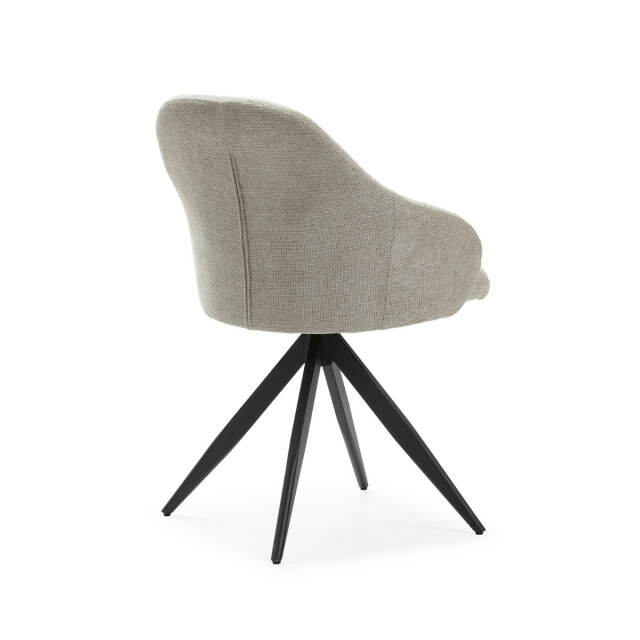 CaliCosy Set van 2 draaibare fauteuils in stof met zwarte metalen poten tamara 3078562 large