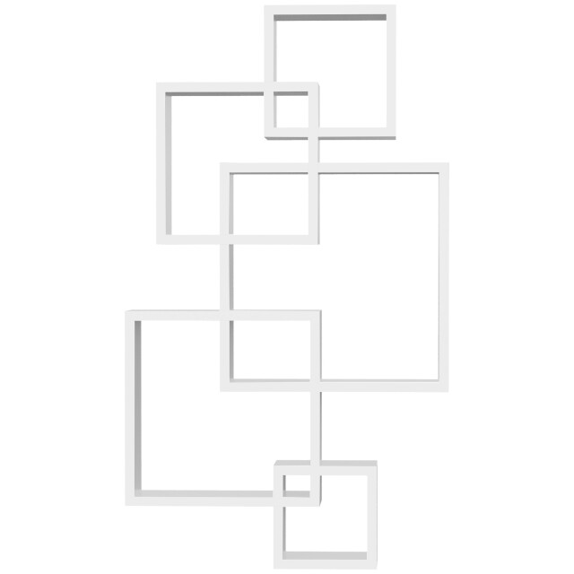 4goodz Homcom wandplank 5 in elkaar grijpende kubussen 9 vakken - 3205662 large