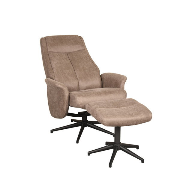 Label51 Fauteuil bergen - micro suede incl. hocker 62x77x53 cm 3183682 large