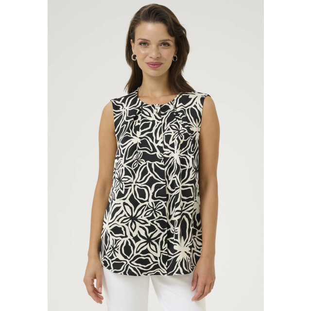 KAFFE Kavera top 10509630 black/sand 10509630 black/sand large