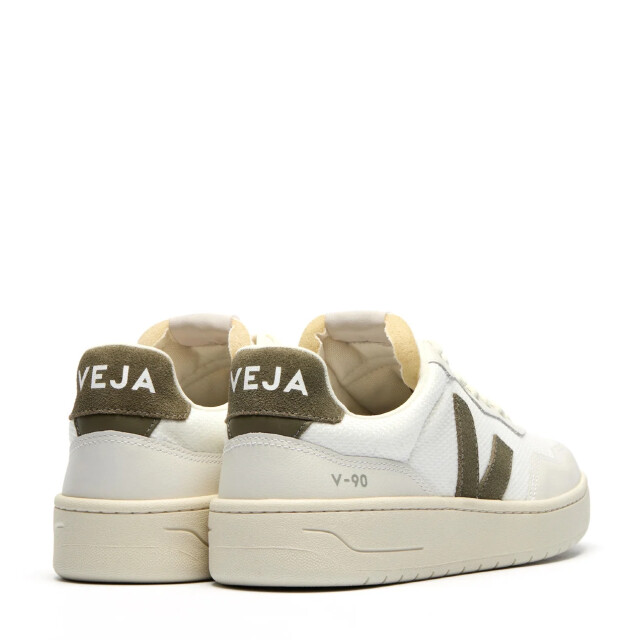 Veja v-90 sneakers b-mesh white kaki lage sneakers unisex VD1720484 large