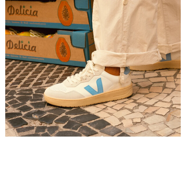 Veja v-90 sneakers white aqua naturel lage sneakers unisex VD2003845 large