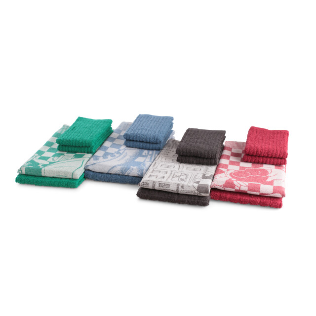 Oerhollands Theedoekset blok 60 x 65 cm - 12 stuks geblokt blokdoeken 100% 2825660 large