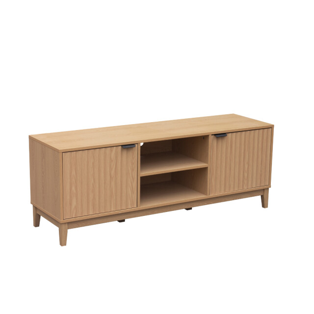 CaliCosy Tv-meubel met 2 open vakken en 2 deuren met geribbelde fronten l140 cm bologne 3205800 large