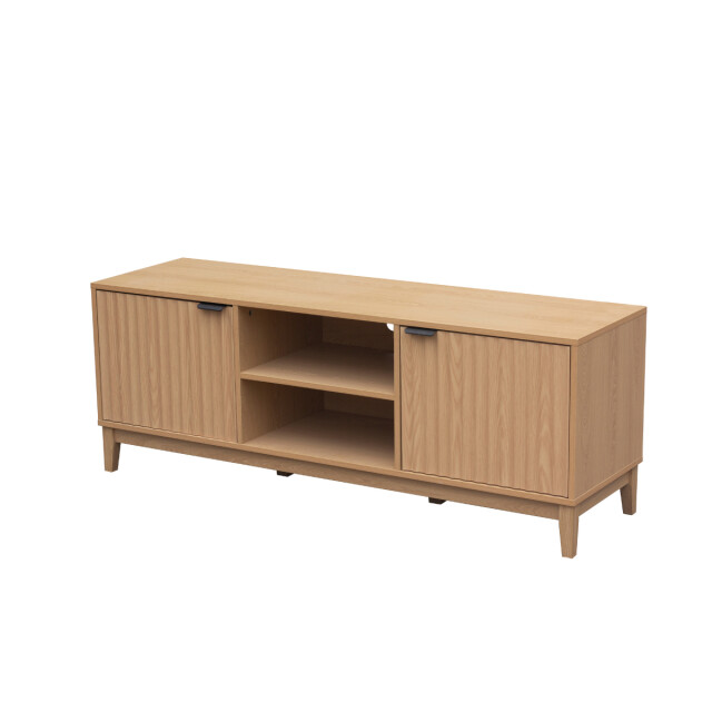 CaliCosy Tv-meubel met 2 open vakken en 2 deuren met geribbelde fronten l140 cm bologne 3205800 large