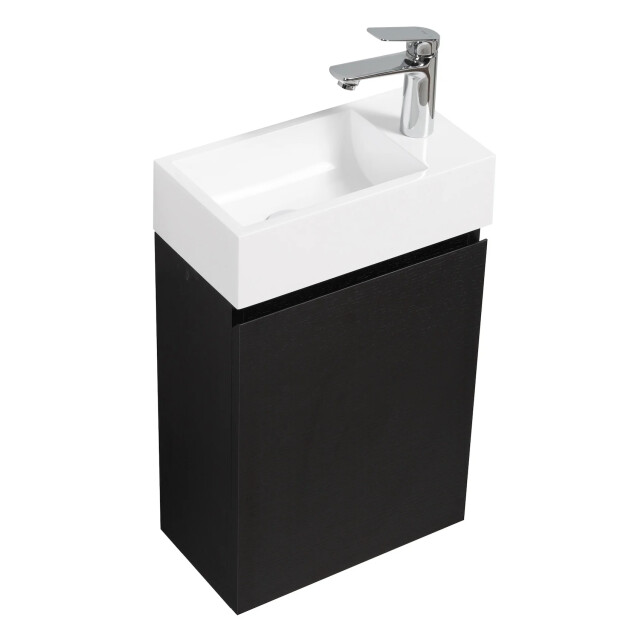 Badplaats Toiletmeubel angela 40 x 22 cm zwart fonteinmeubel met wastafel 3181348 large