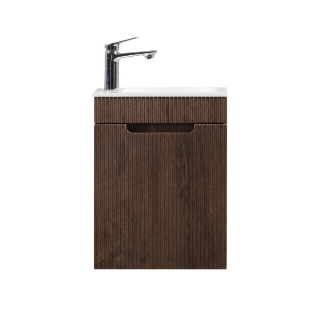 Badplaats Toiletmeubel thermis 40 x 22 cm walnoot bruin fonteinmeubel met 3181027 large