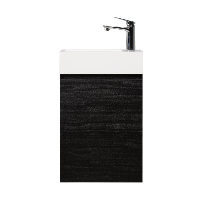 Badplaats Toiletmeubel angela 40 x 22 cm zwart fonteinmeubel met wastafel 3181348 large