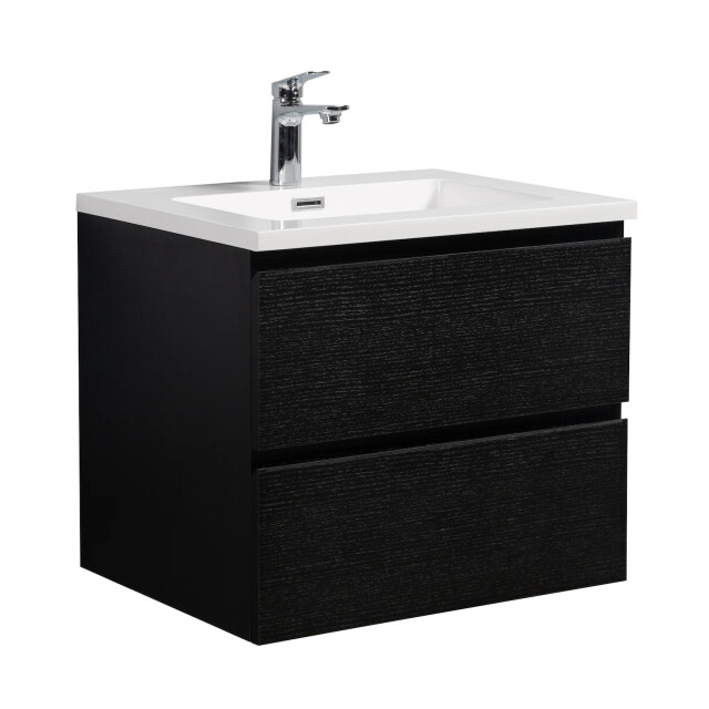 Badplaats Badkamermeubel set angela 60cm zwart badmeubel met 3195791 large