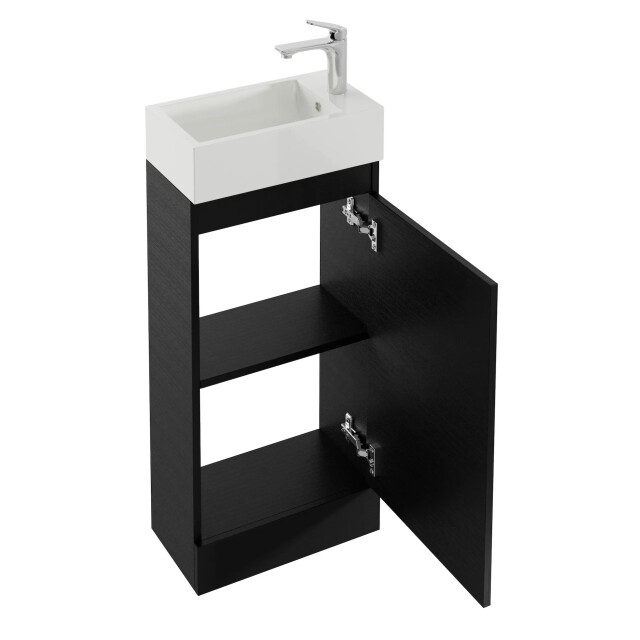 Badplaats Toiletmeubel peru 40 x 22 cm zwart fonteinmeubel met 3180889 large