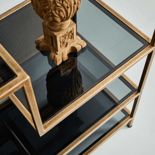 CaliCosy Boekenkast met planken van gerookt glas h180 cm tetris 3196908 large