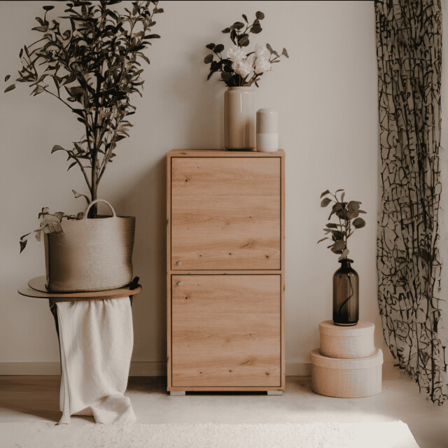 CaliCosy Opbergmeubel met 3 planken en 2 deuren l46 cm fyn 3016579 large