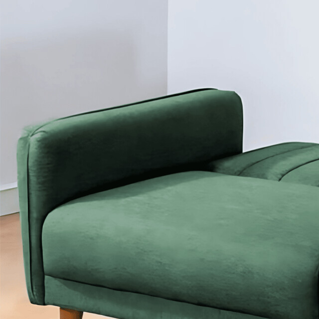 CaliCosy Slaapbank 3-zits van linnen met 2 kussens en houten poten l210 cm aqua 2978543 large