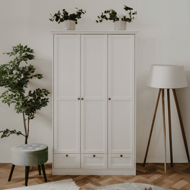 CaliCosy Kast 3 deuren en 3 lades wit l120 cm landwood 3059341 large