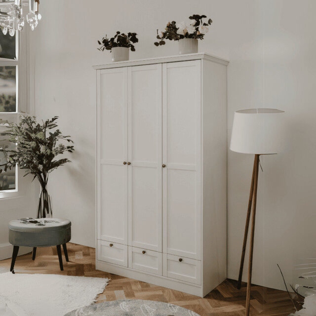CaliCosy Kast 3 deuren en 3 lades wit l120 cm landwood 3059341 large