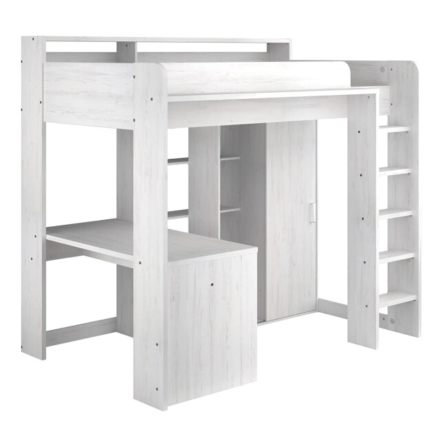 CaliCosy Hoogslaper wit met bureau en opbergruimte 90x200 cm higher 2930597 large