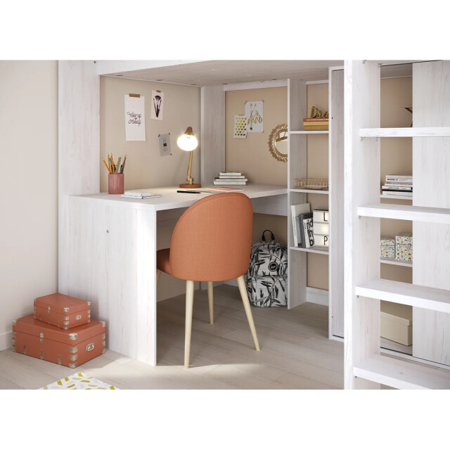 CaliCosy Hoogslaper wit met bureau en opbergruimte 90x200 cm higher 2930597 large