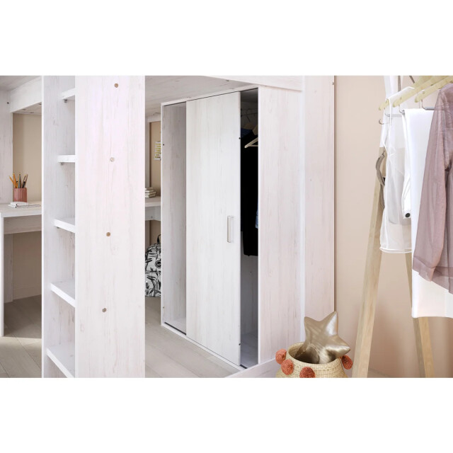 CaliCosy Hoogslaper wit met bureau en opbergruimte 90x200 cm higher 2930597 large