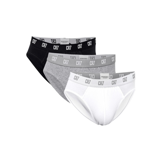 CR7 Heren slip 3-pack effen zwart/wit/grijs 300-8100-66-633 large