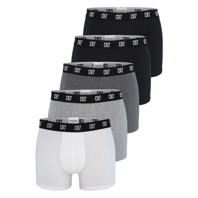 CR7 Heren boxershorts korte pijp multipack katoen 5-pack wit/grijs/zwart 300-8106-49-2400 large