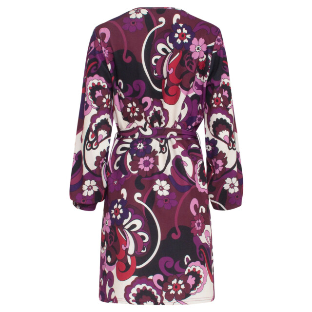 Smashed Lemon 23741-380-998 multi e bloemenprint v-hals jurk voor dames | 23741-380-998 large