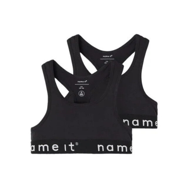 Name It Winter ondergoed meisjes - 2p top nkfshort 13208835-4002264-Black w/ Black large